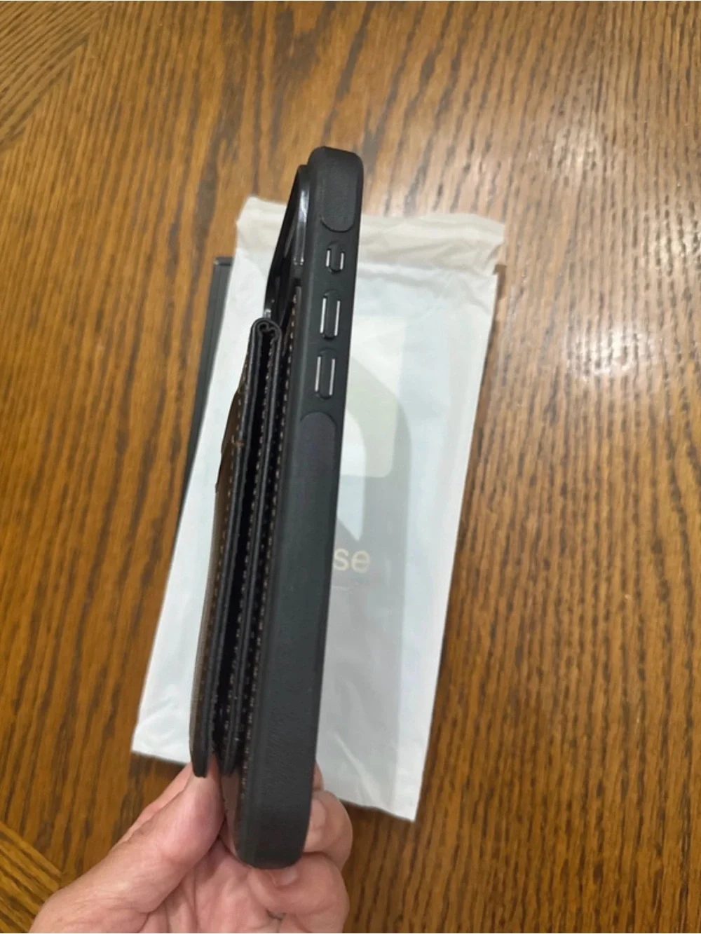 New Black PU Leather Wallet Case iPhone 17 Pro Max